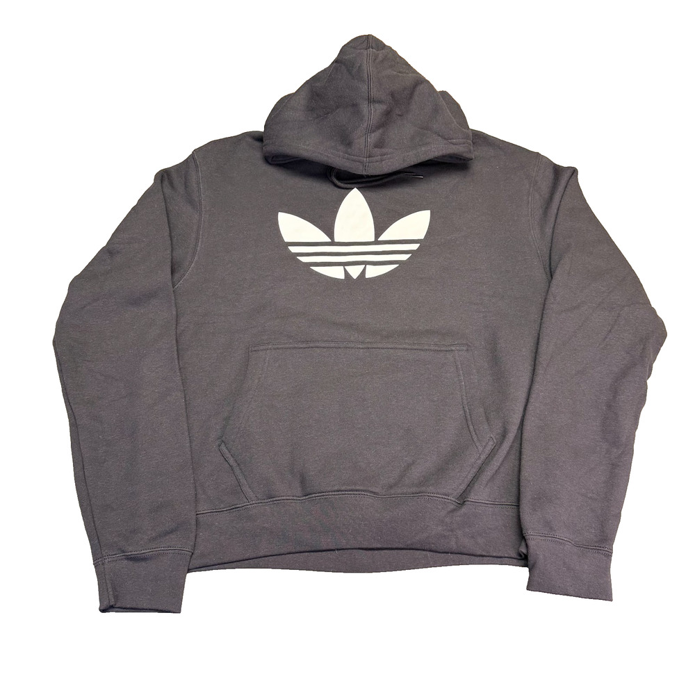 Adidas Trefoil Athletic Hoodie Hooded Sweatshirt Mens M Medium NEW Black White